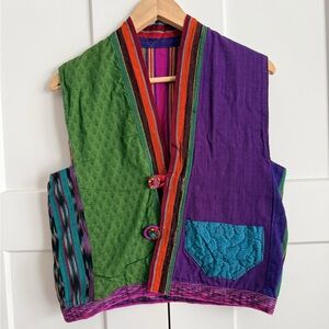 Colorful Reversible Patchwork Vest